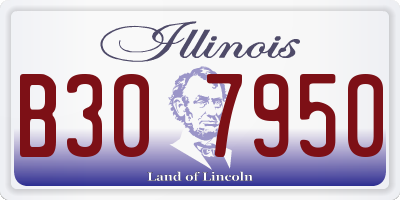 IL license plate B307950