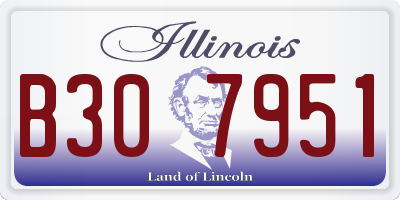 IL license plate B307951