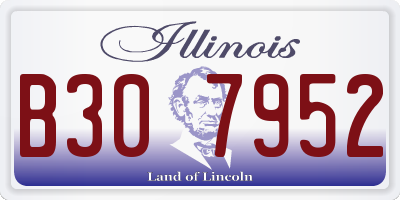 IL license plate B307952
