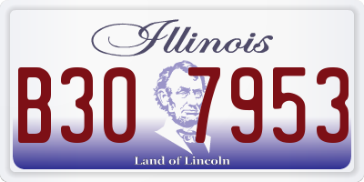 IL license plate B307953