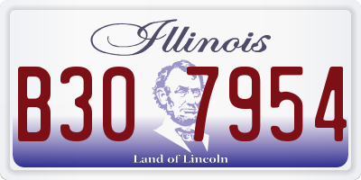 IL license plate B307954