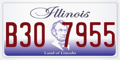 IL license plate B307955