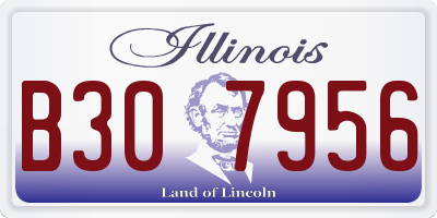IL license plate B307956