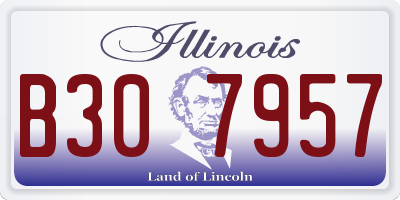 IL license plate B307957