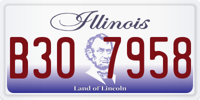 IL license plate B307958