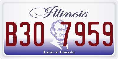 IL license plate B307959