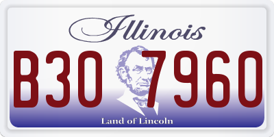 IL license plate B307960
