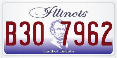 IL license plate B307962
