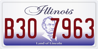 IL license plate B307963