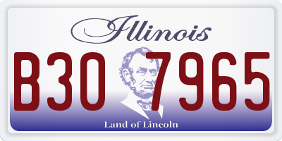 IL license plate B307965