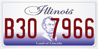 IL license plate B307966