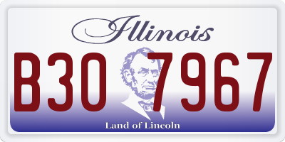 IL license plate B307967