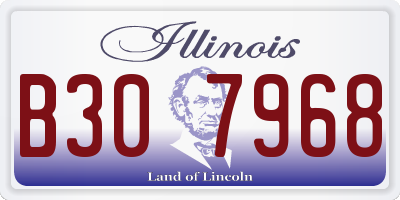 IL license plate B307968