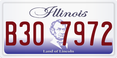 IL license plate B307972