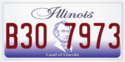 IL license plate B307973