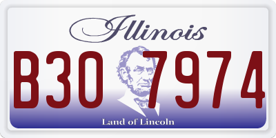 IL license plate B307974