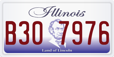 IL license plate B307976