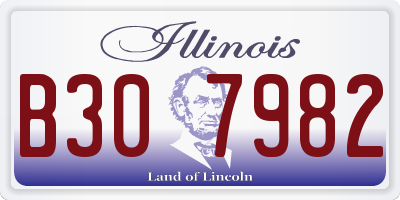 IL license plate B307982