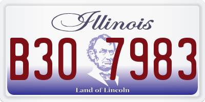 IL license plate B307983