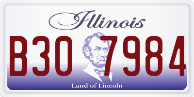 IL license plate B307984