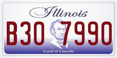 IL license plate B307990