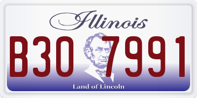 IL license plate B307991