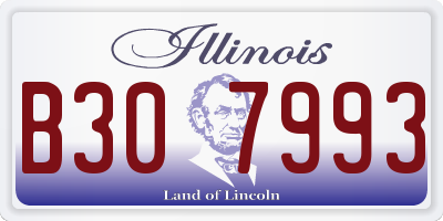 IL license plate B307993