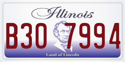 IL license plate B307994