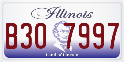 IL license plate B307997