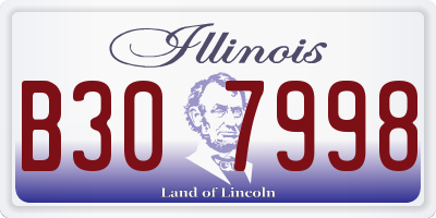 IL license plate B307998