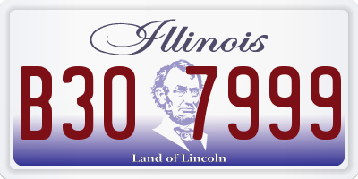 IL license plate B307999