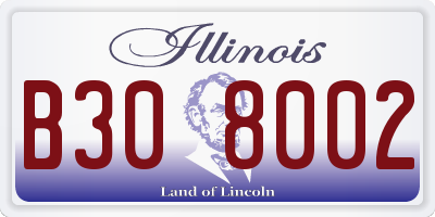 IL license plate B308002