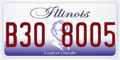 IL license plate B308005