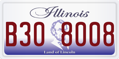 IL license plate B308008