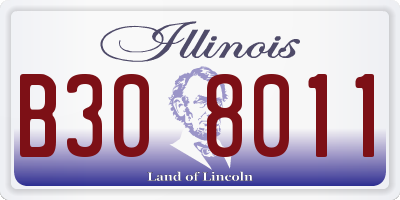 IL license plate B308011