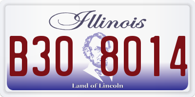 IL license plate B308014