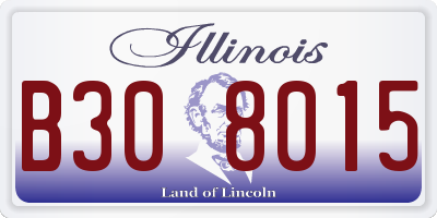 IL license plate B308015