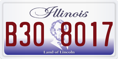 IL license plate B308017