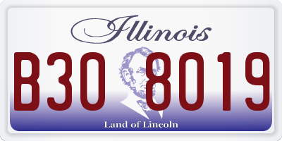 IL license plate B308019