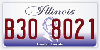 IL license plate B308021