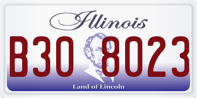 IL license plate B308023
