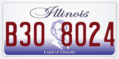 IL license plate B308024