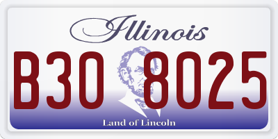 IL license plate B308025