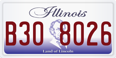 IL license plate B308026