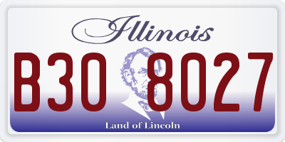 IL license plate B308027