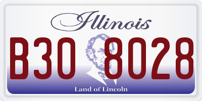 IL license plate B308028