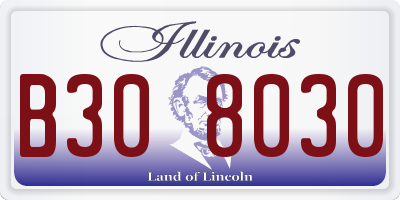 IL license plate B308030