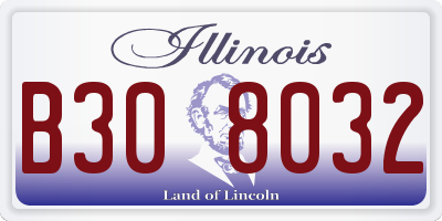 IL license plate B308032