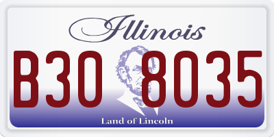 IL license plate B308035