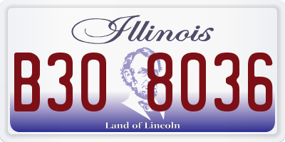 IL license plate B308036